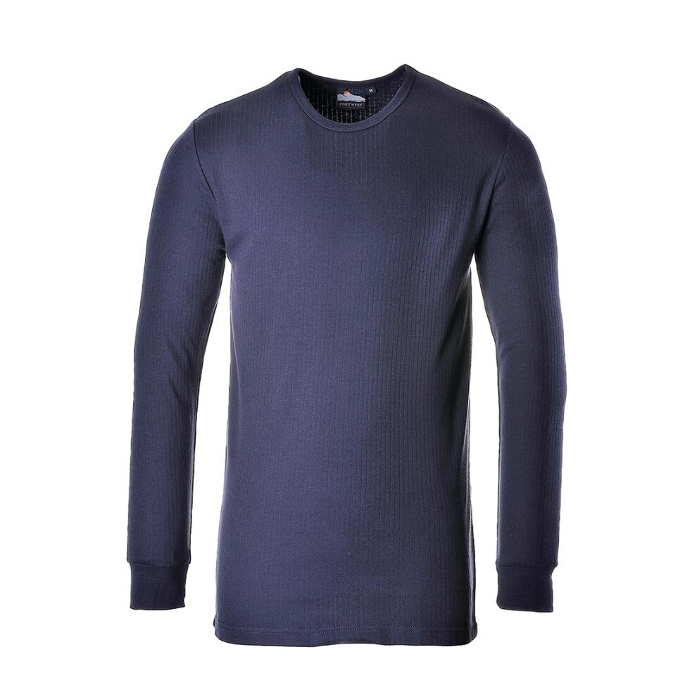(4XL, Navy) Portwest Mens Thermal Long-Sleeved T-Shirt