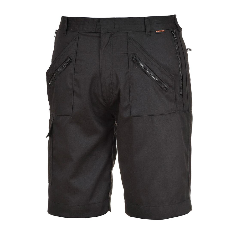 (4XL, Black) Portwest Mens Action Shorts