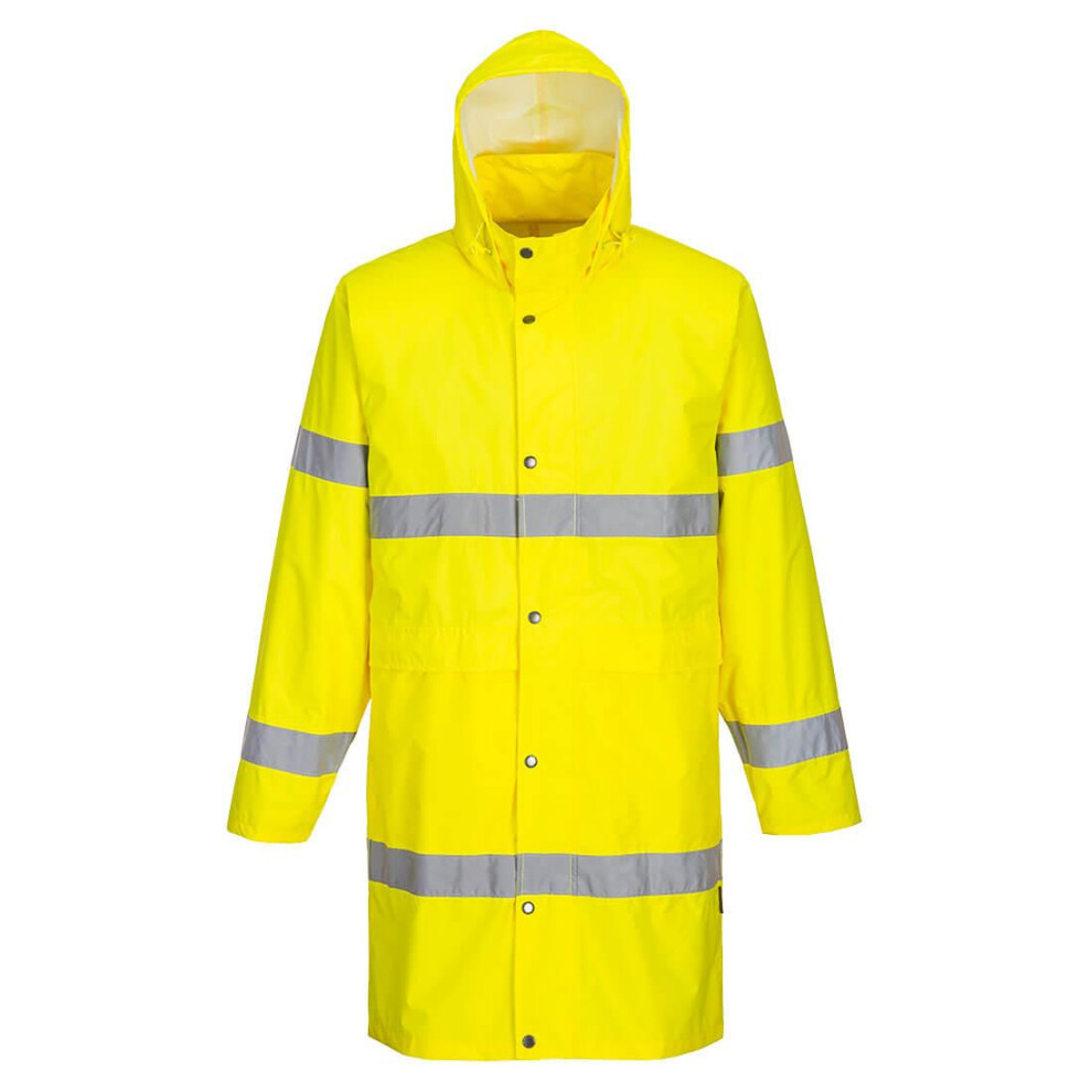 (M, Yellow) Portwest Mens H442 Hi-Vis Raincoat