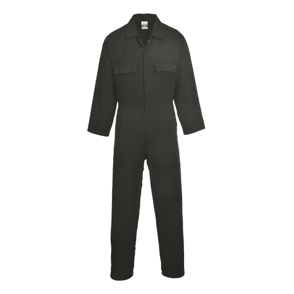 (S, Black) Portwest Unisex Adult Euro Cotton Work Overalls