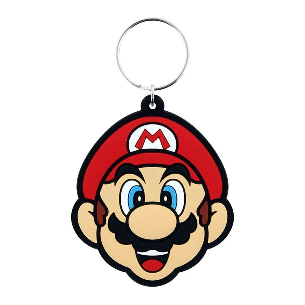 Super Mario Rubber Keyring Multicoloured