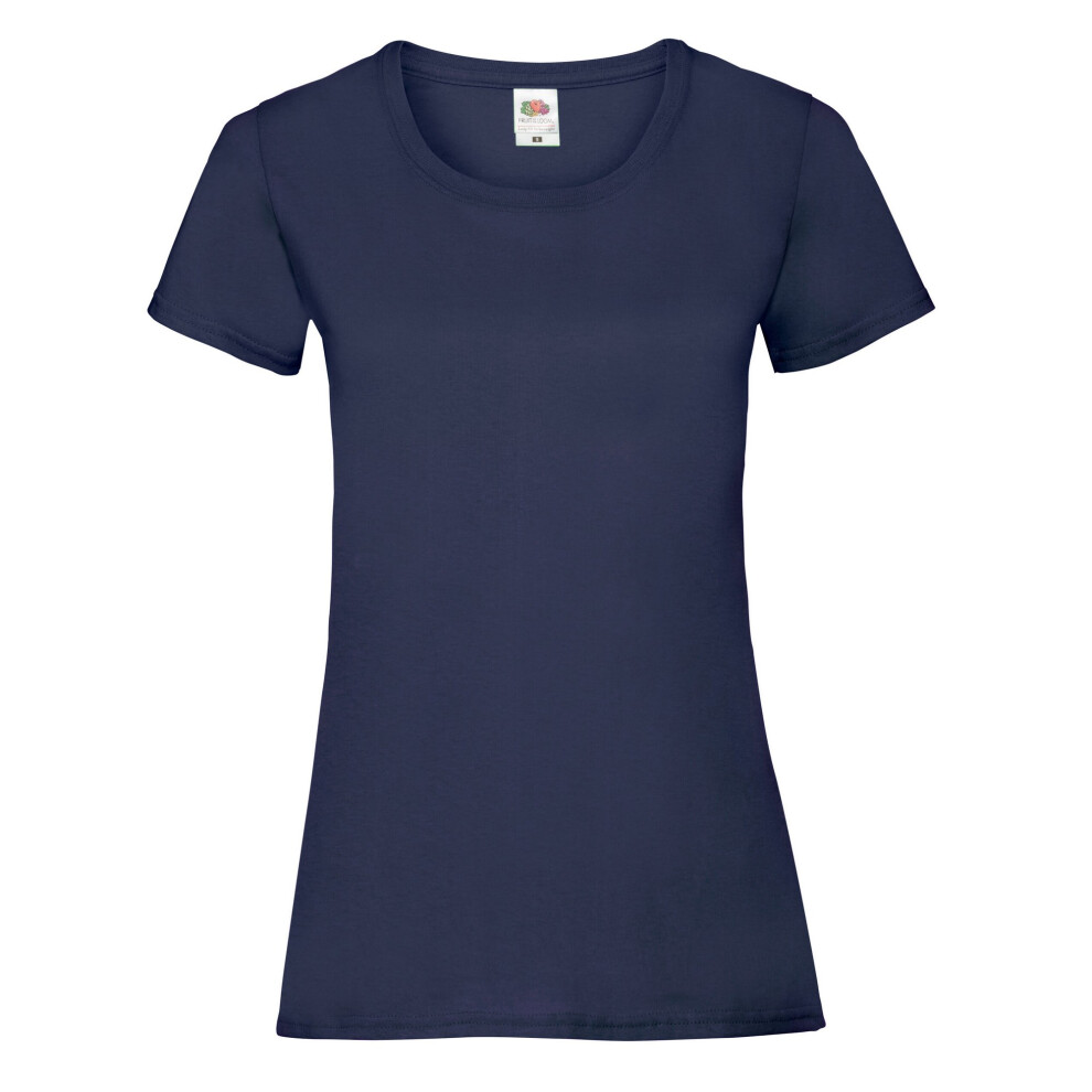 (L, Deep Navy) Fruit of the Loom Womens/Ladies Lady Fit T-Shirt