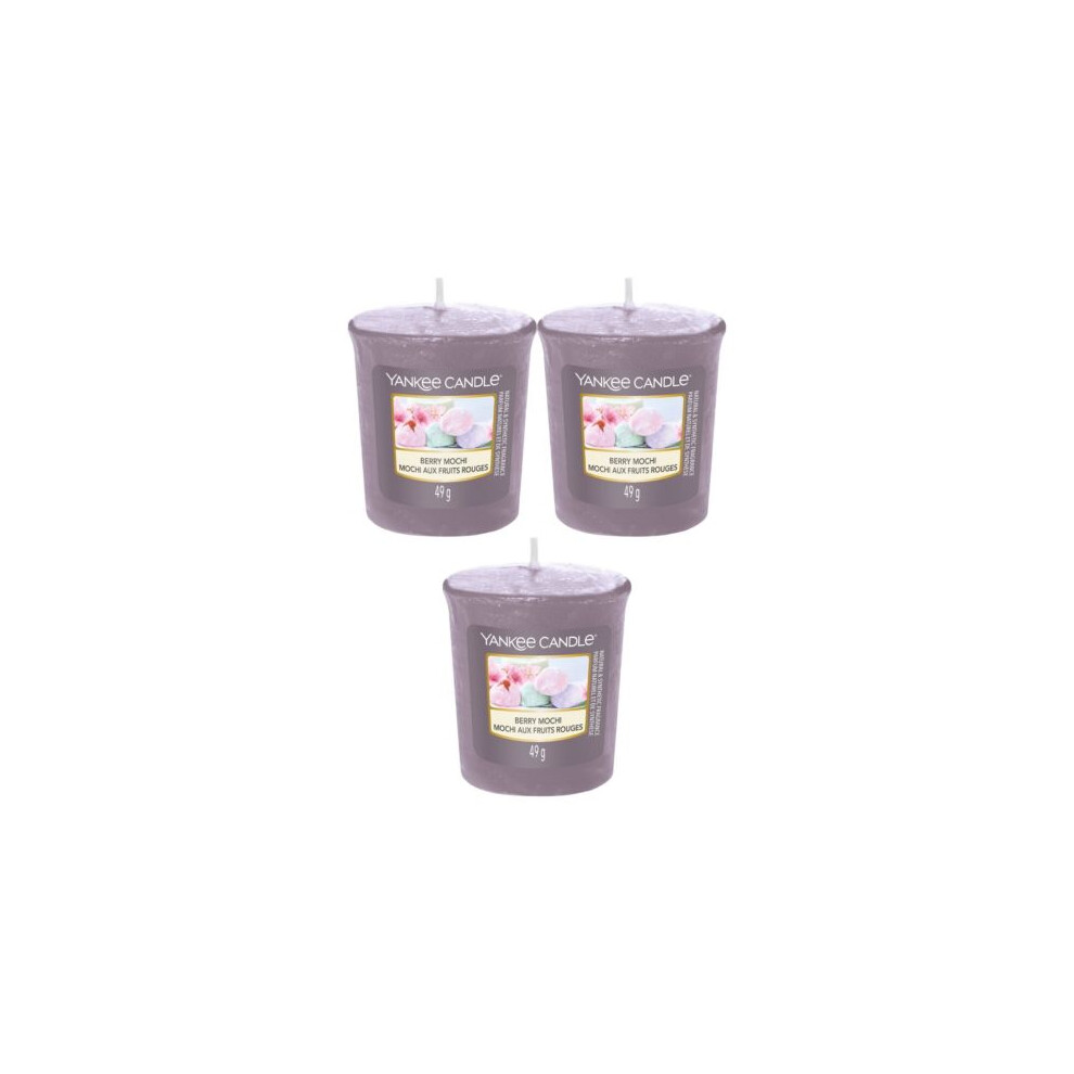 3 Pack Yankee Candle Votives Berry Mochi Scented Votive