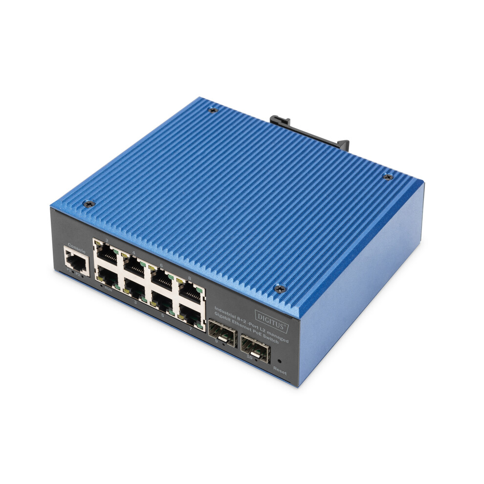 Switch Digitus Gigabit Ethernet Poe Industrial 8+2 4016032490210