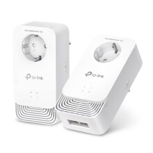 Adaptador CPL - TP-LINK - G.hn2400 - 2+2 Portas Gigabit - Tomada Integrada - 1428 Mbps