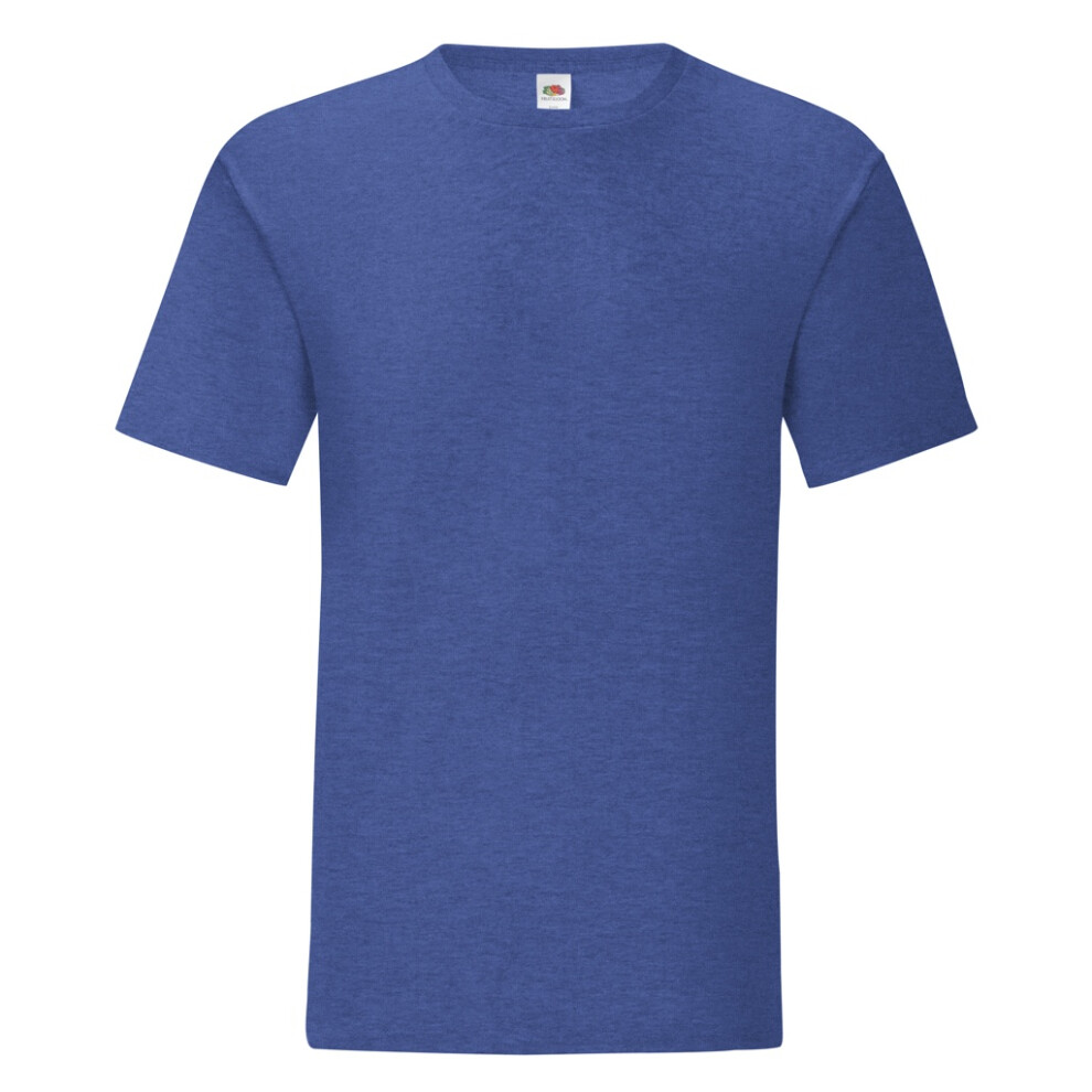 Fruit Of The Loom Men's (M, Heather Royal) Iconic T-Shirt (Pack Of 5) Medium