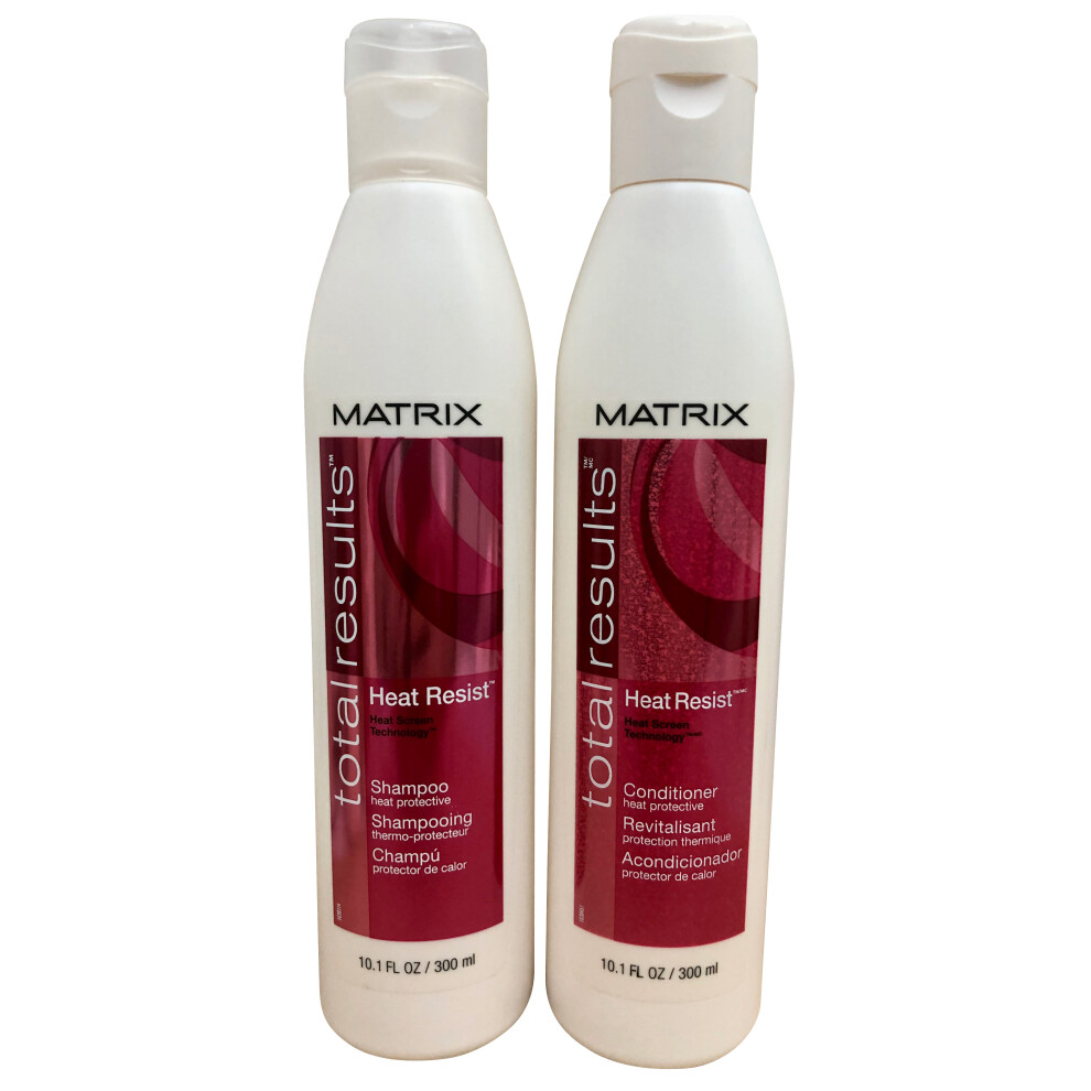 Matrix Total Results Heat Resist Shampoo & Conditioner All Hair Types 10.1 OZ Each