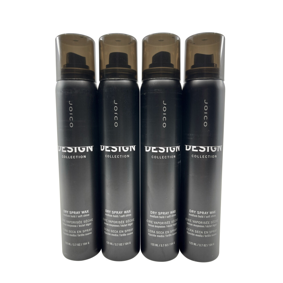 Joico Design Collection Dry Spray Wax Medium Hold Soft Shine 3.7 OZ Set of 4