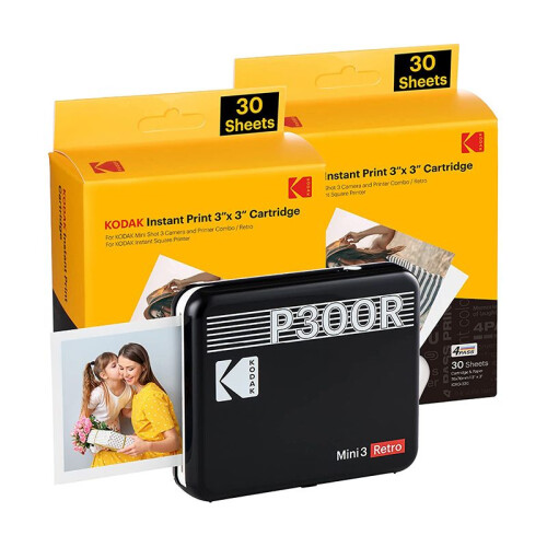Kodak KODAK MINI SHOT 3 ERA BLACK 3X3 + 60SHEETS + ACCESORY KIT