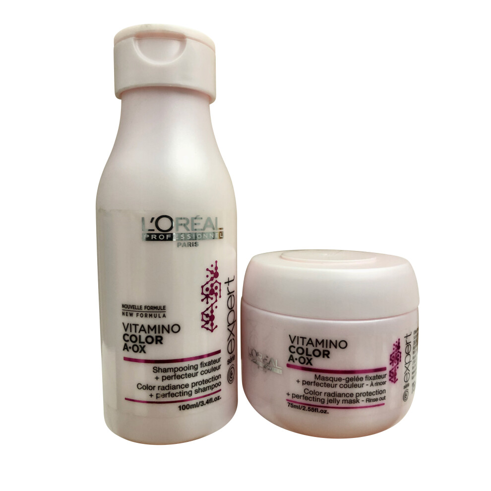 L'Oreal Vitamino Color A-OX Shampoo 3.4 OZ & Hair Masque 2.56 OZ set