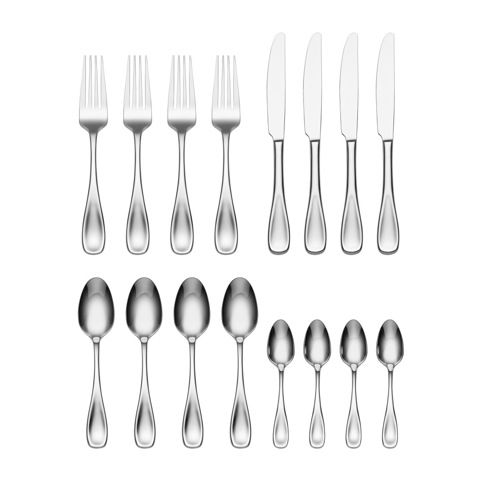 Oneida Voss Stainless Steel Cutlery Set Dishwasher Safe Rustproof - Pack of 16
