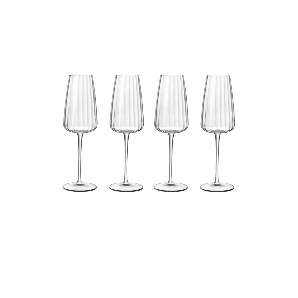Luigi Bormioli Optica Sparkling Wine Glasses - 210 ml Drinkware - Pack of 4