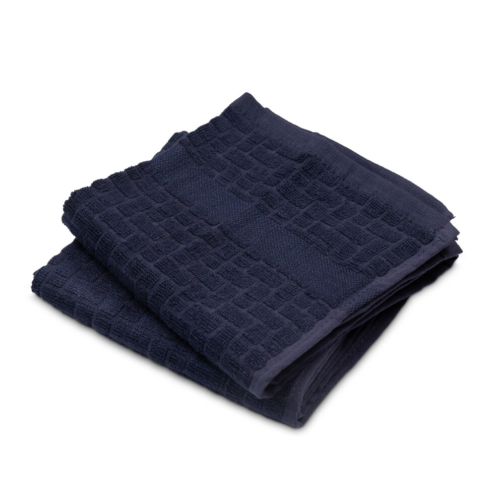 Cuisinart Professional Sculpted Tea Towel in Blue Bamboo - 40 x 70cm - Pack of 2