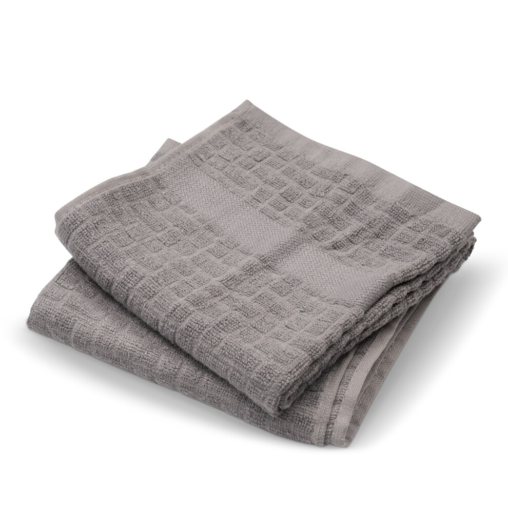 Cuisinart Professional Tea Towel in Light Grey Bamboo - 40 x 70 cm - Pack of 2