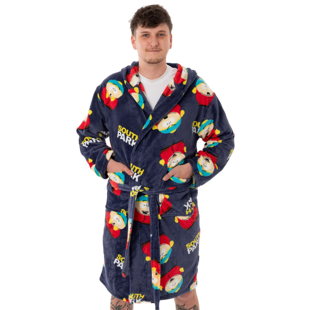 (S, Navy) South Park Mens Eric Cartman Hooded Robe