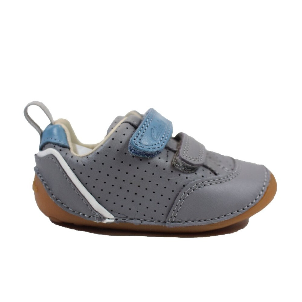 (3 (Children's)) Tiny Sky Toddler Grey Leather Childrens Pre Walker Shoes