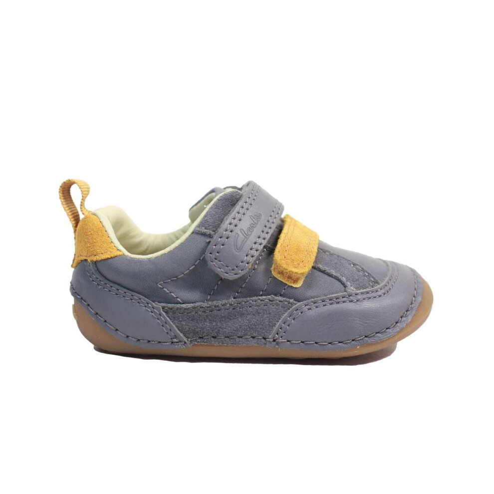 (3.5 (Children's)) Tiny Fawn Toddler | Grey Leather | Childrens Pre Walker Shoes
