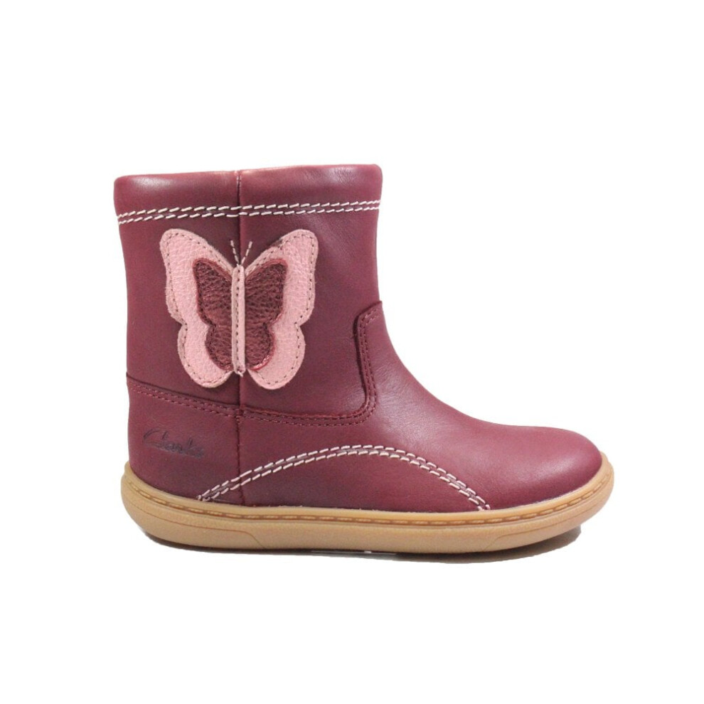 (4 (Children's)) Flash Midi Toddler Cherry Leather Girls Mid Calf Boots