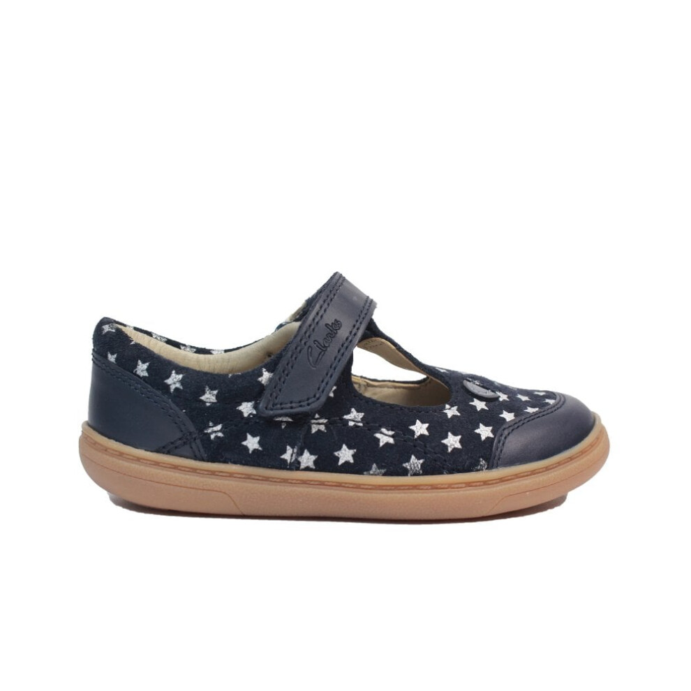 (7 (Children's)) Flash Mouse Kids | Navy Suede | Childrens Rip Tape Shoes