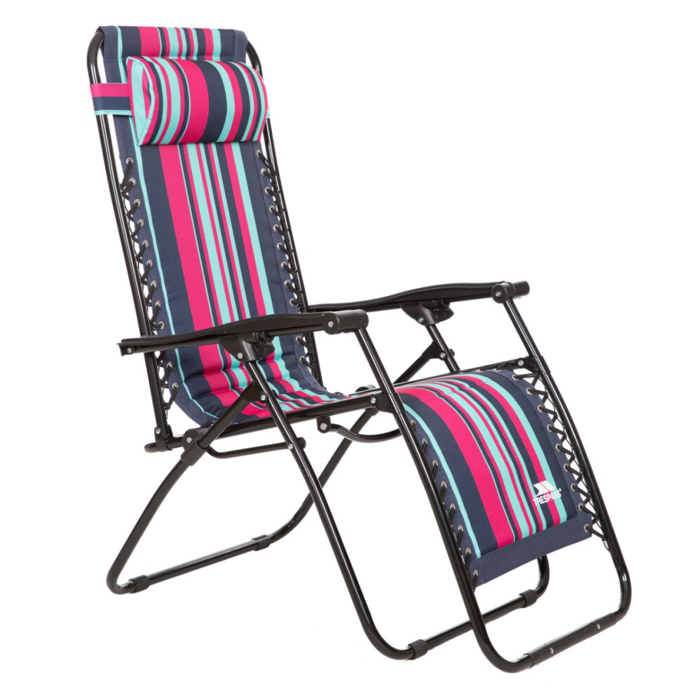 (EACH, Tropical Stripe) Trespass Padded Sun Lounger Chair Glentilt