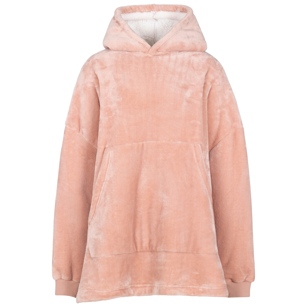 (EACH, Misty Rose) Trespass Unisex Oversized Fleece Hoodie Cosiness