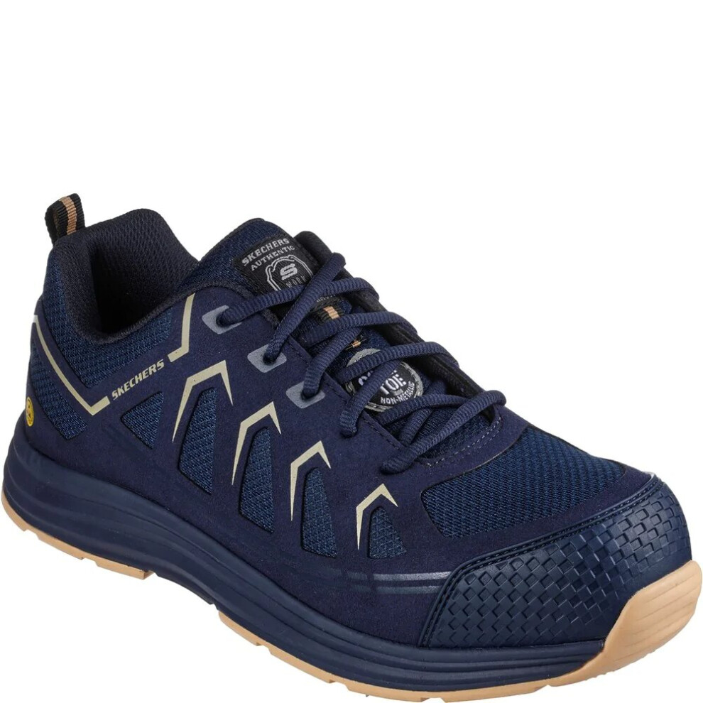 (6 UK, Navy/Tan) Skechers Mens Malad II Safety Trainers