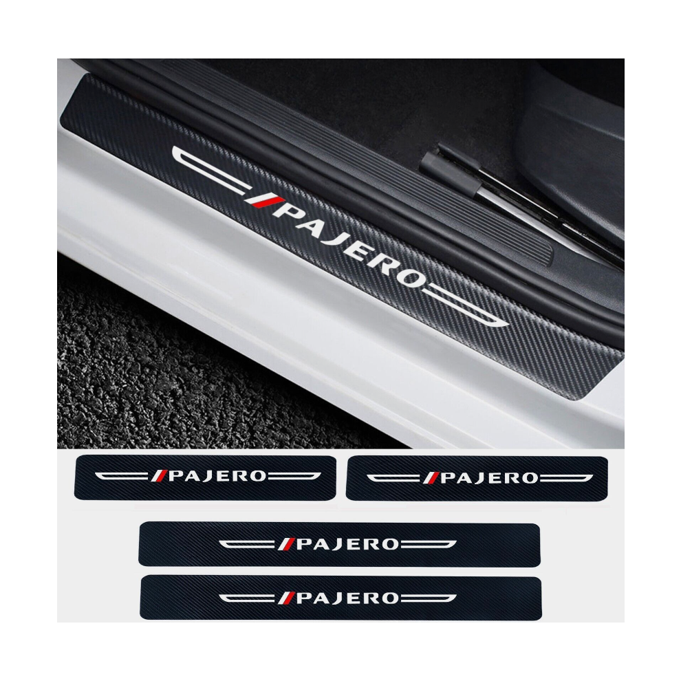 For Mitsubishi Pajero Car Door Plate Sill Scuff Anti Scratch Sticker Protector 8381923450953