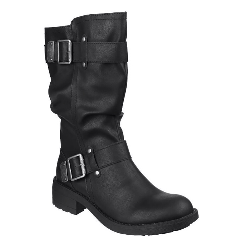 (7 UK, Black) Rocket Dog Womens/Ladies Trumble Faux Leather Biker Boots