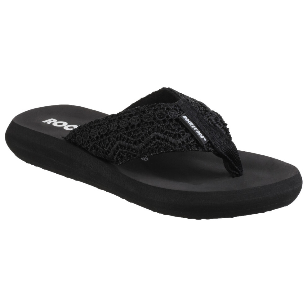 (4 UK, Black) Rocket Dog Womens/Ladies Spotlight Slip On Sandals