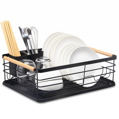 Kitchen Dish Rack Drainer with Removable Drainboard 1