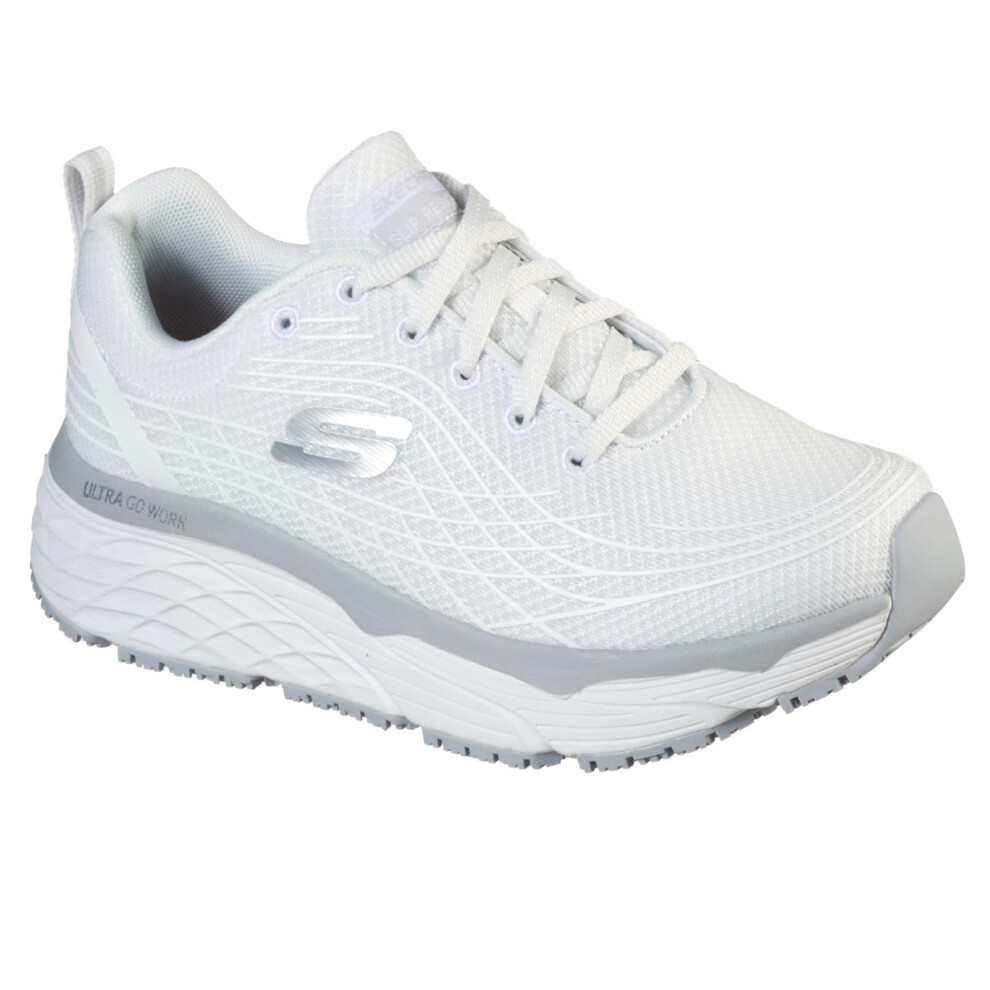 (4 UK, White) Skechers Womens/Ladies Max Cushioning Elite Sr Safety Shoes