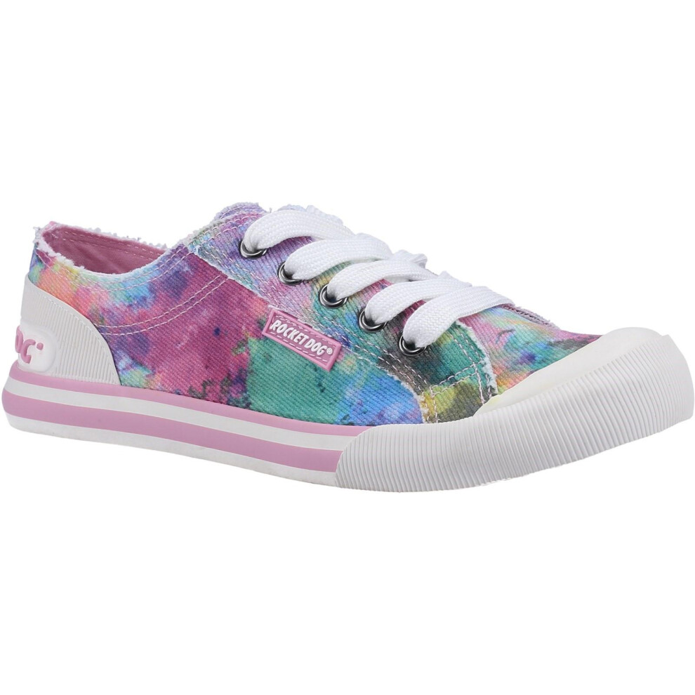 (4 UK, Pink/Multicoloured) Rocket Dog Womens/Ladies Jazzin Candy Tie Dye Casual Shoes