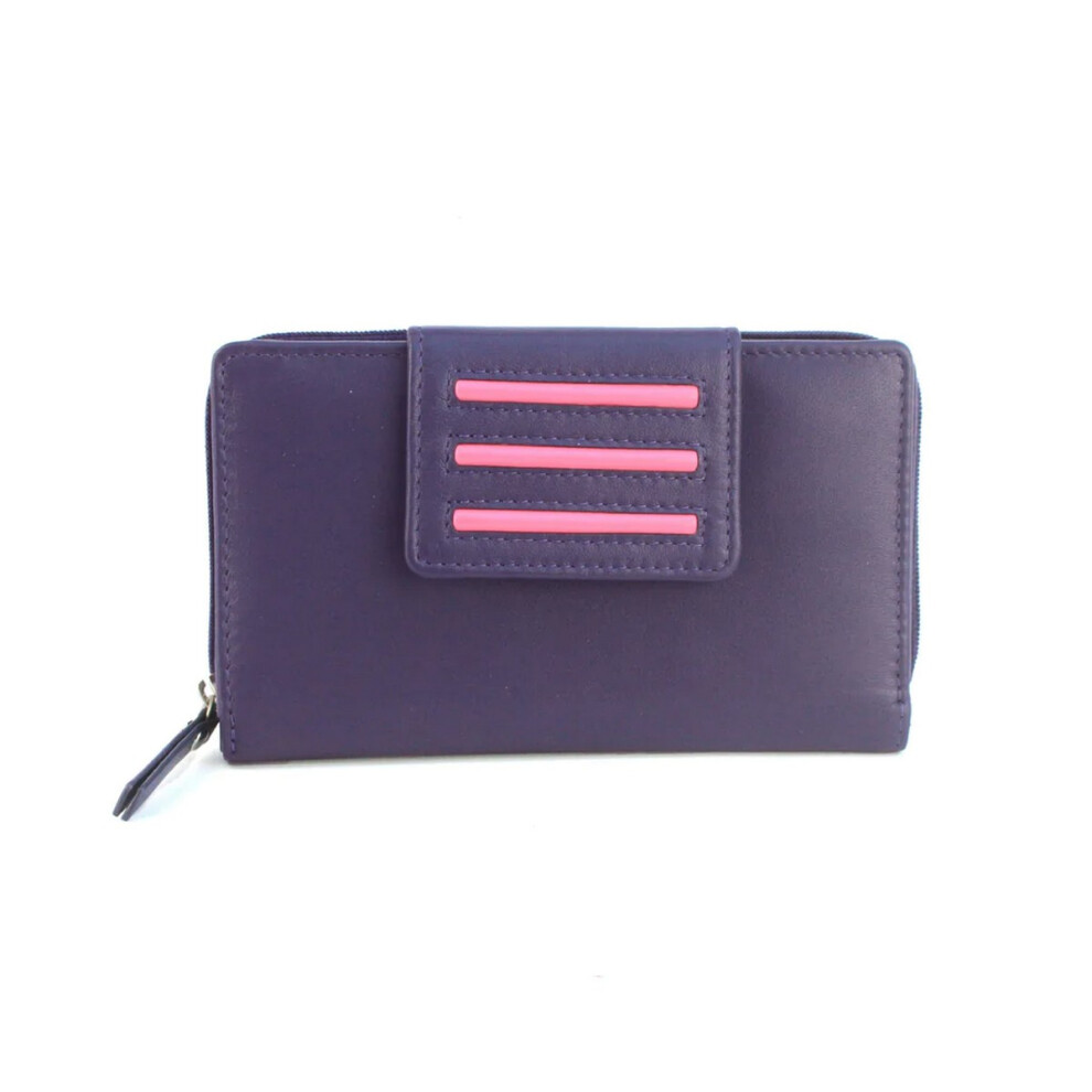 (One Size, Purple/Rose) Eastern Counties Leather Womens/Ladies Sabrina Leather Purse