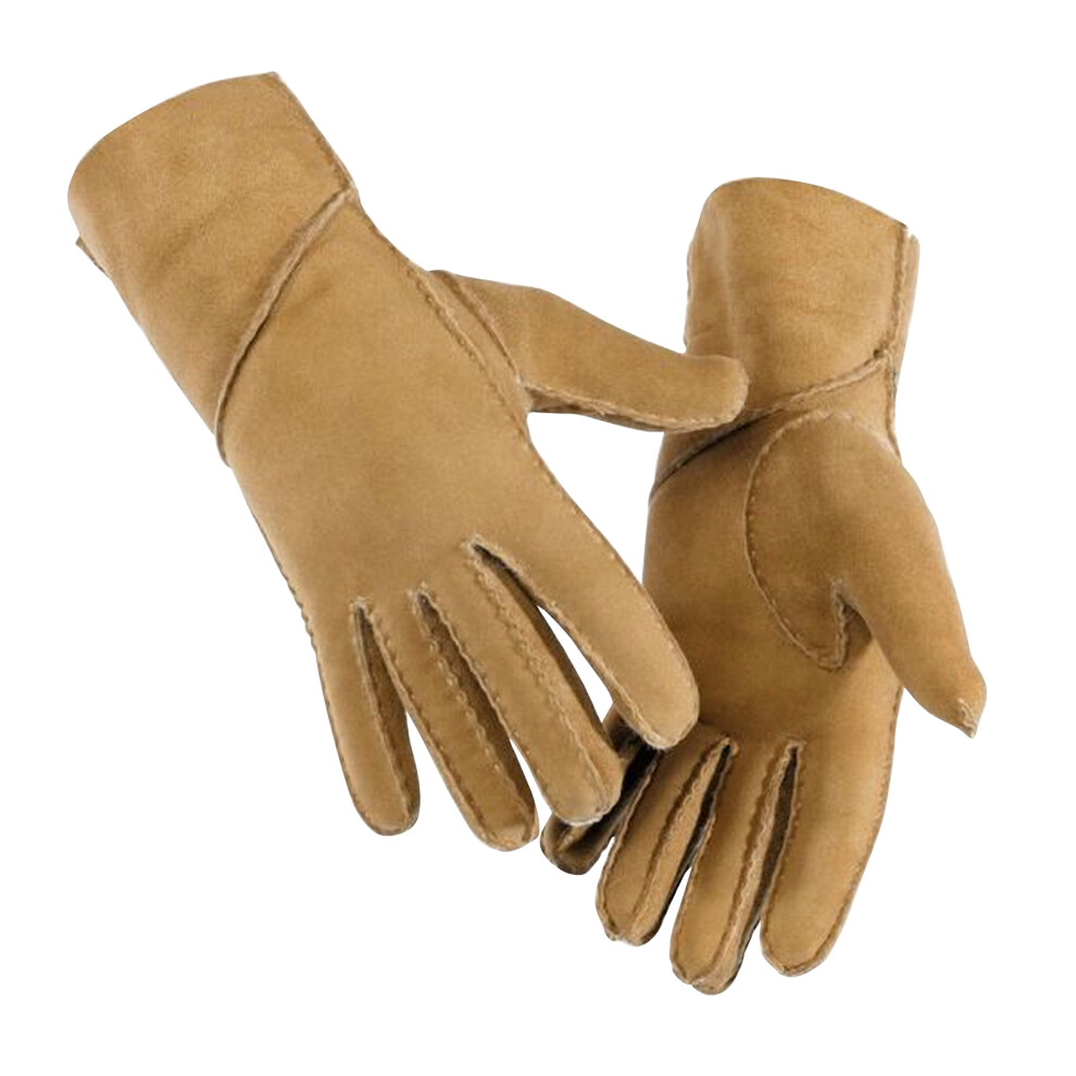 (L, Tan) Eastern Counties Leather Womens/Ladies Long Cuff Sheepskin Gloves