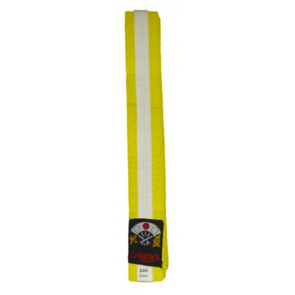 (One Size, Yellow/White) Carta Sport Karate Belt