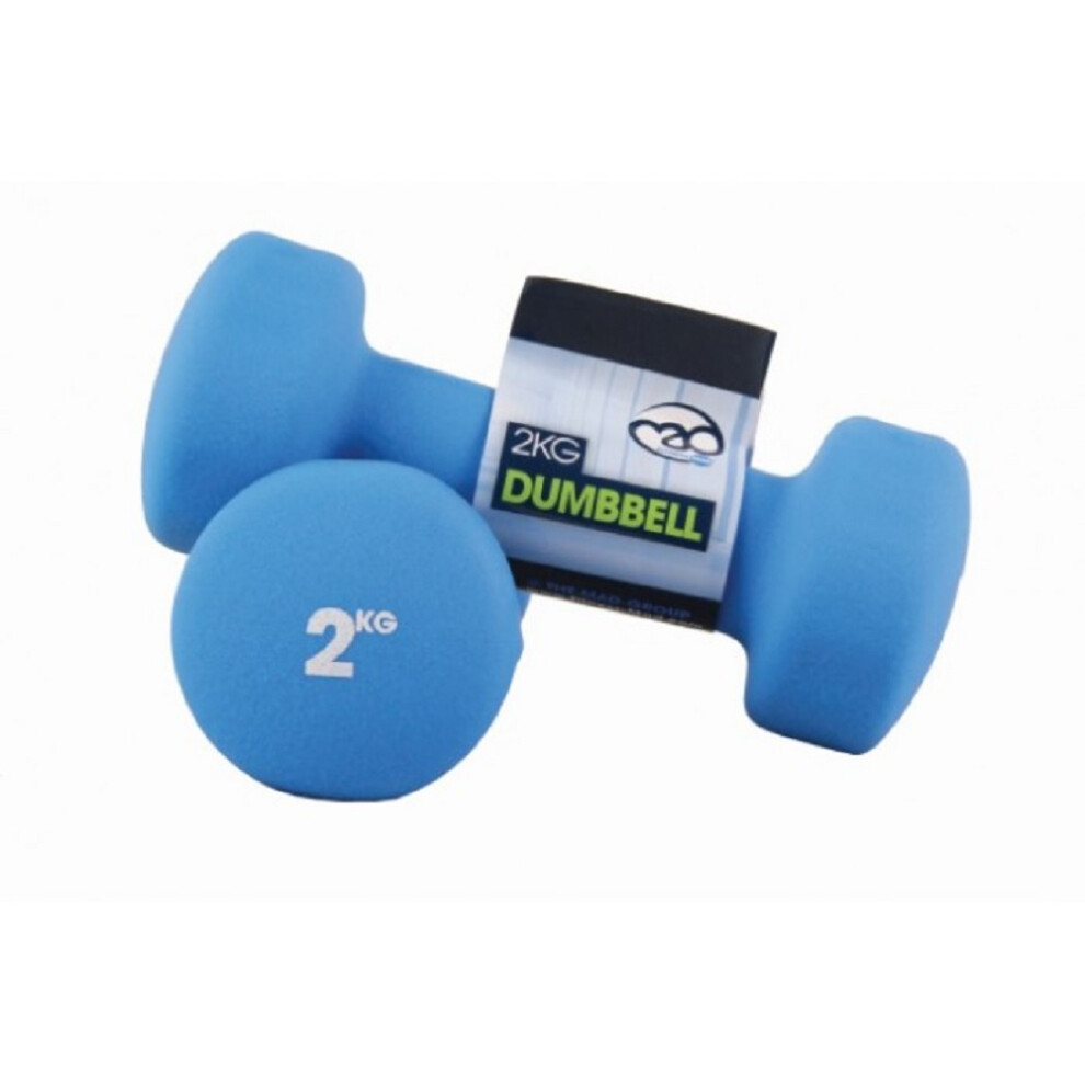 (2kg, Blue) Fitness Mad Neoprene Dumbell Set (Pack of 2)