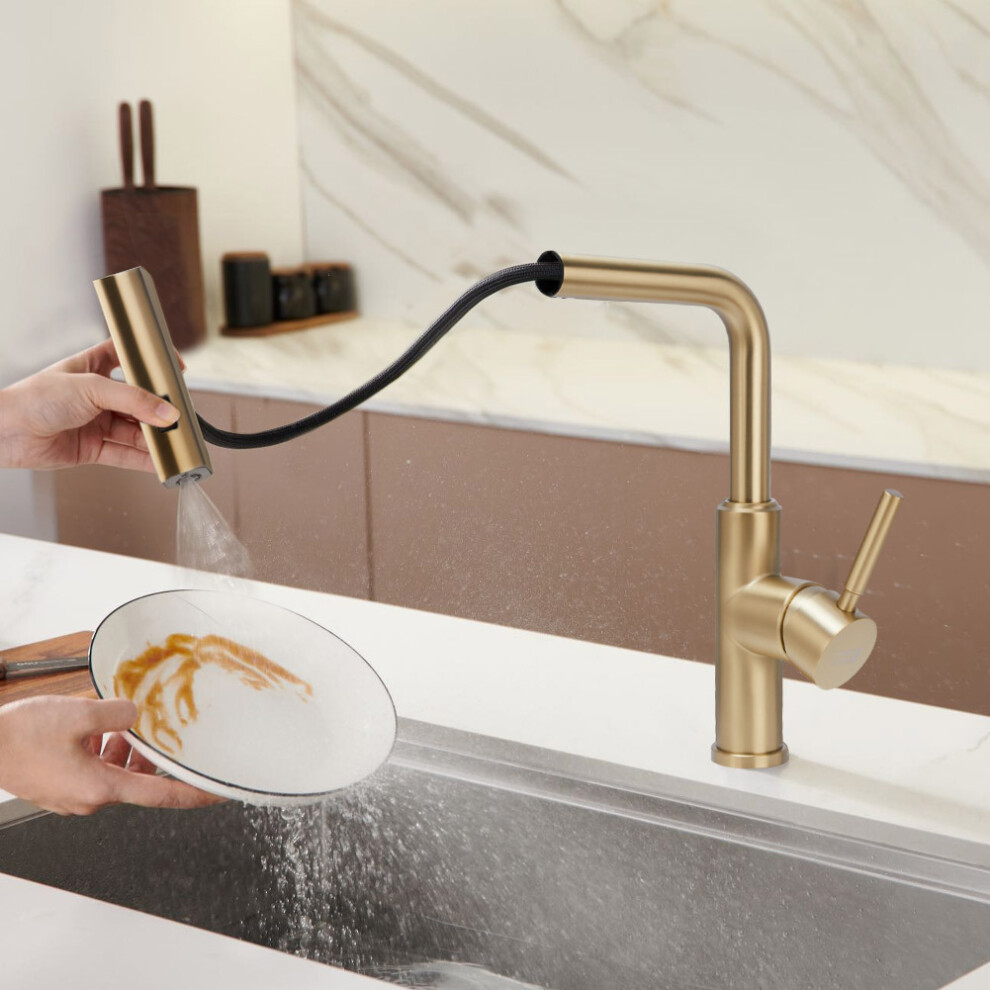 Retractable Pulldown Kitchen Faucet