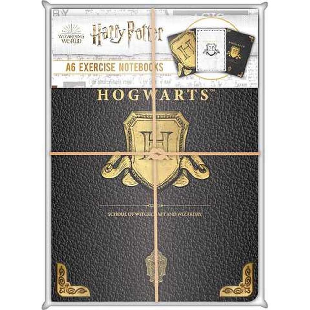 Harry Potter Hogwarts A6 Notebook (Pack of 3)-image-OPC-P9RSDXG-NEW
