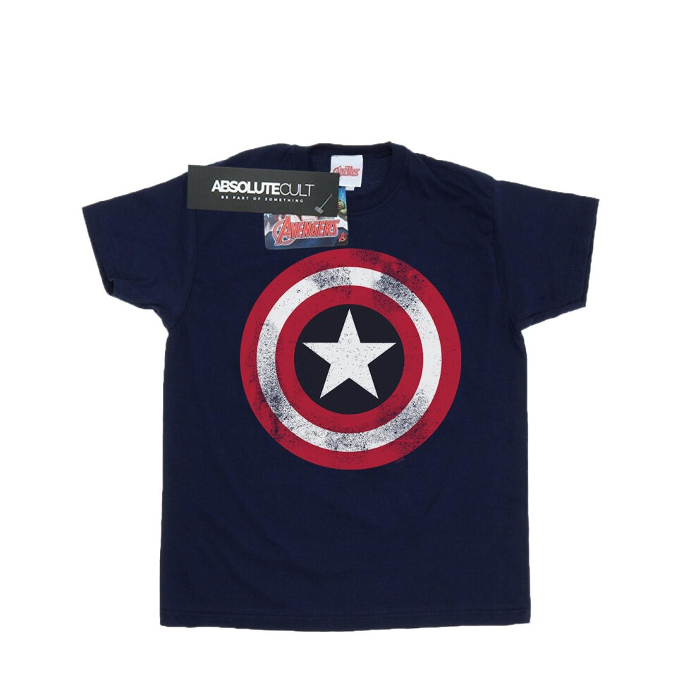 Captain America Distressed Shield T-Shirt