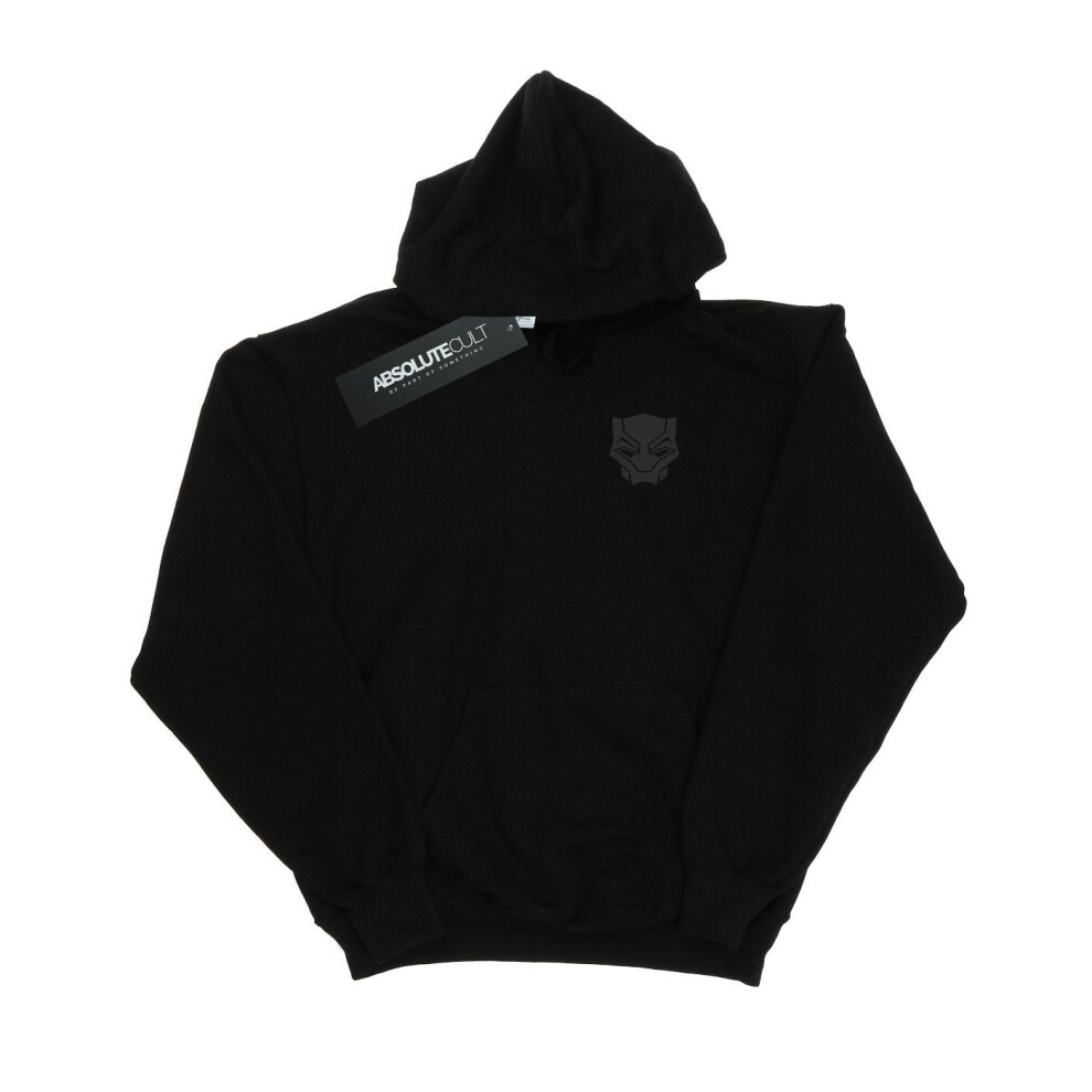 Black Panther Black On Black Chest Print Hoodie