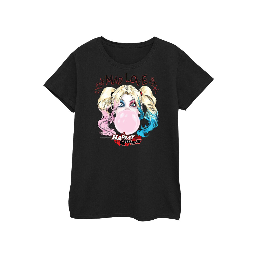 DC Comics Womens/Ladies Harley Quinn Mad Love Cotton T-Shirt