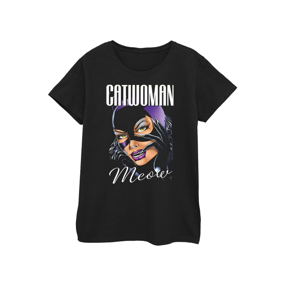 DC Comics Womens/Ladies Batman Catwoman Feline Fatale Cotton T-Shirt