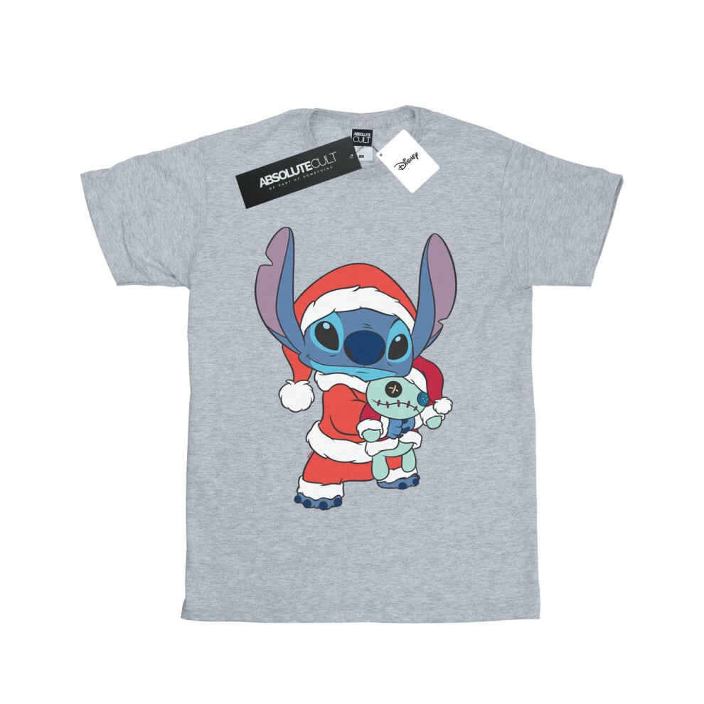 Lilo And Stitch Stitch Christmas Cotton Boyfriend T-Shirt