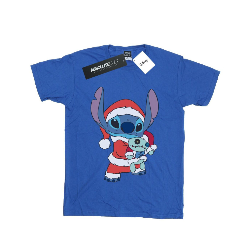 Lilo And Stitch Stitch Christmas Cotton Boyfriend T-Shirt