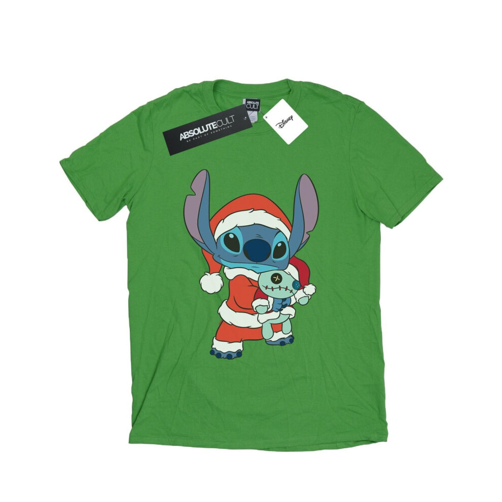 Lilo And Stitch Stitch Christmas Cotton Boyfriend T-Shirt