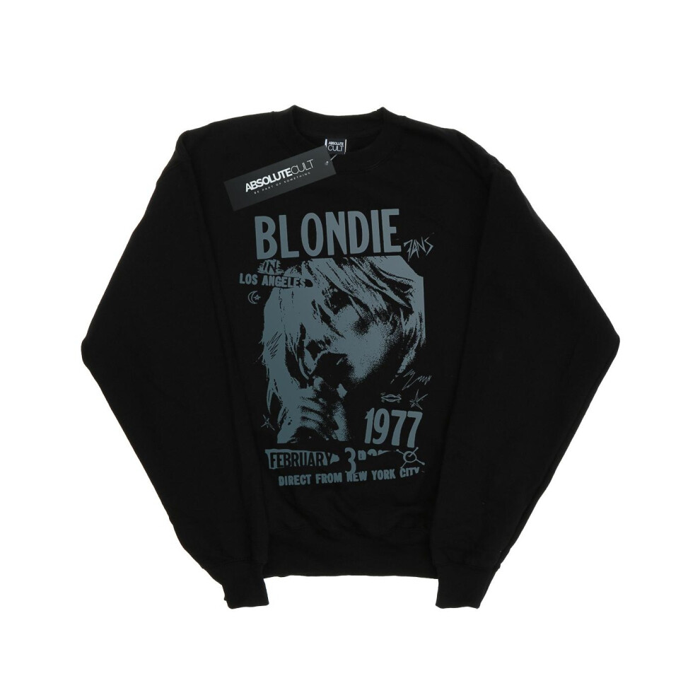 Women's Blondie Womens/Ladies Tour 1977 Chest Sweatshirt - Black - Size: 18/20