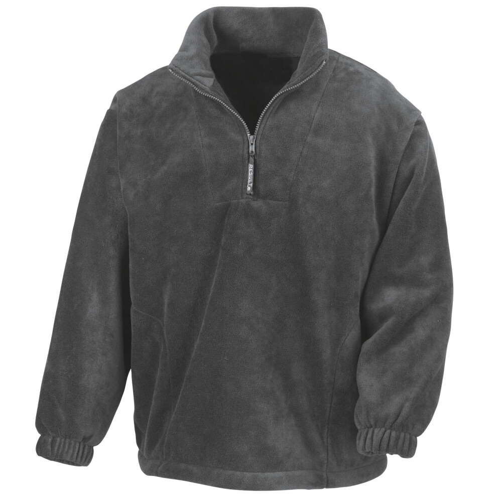 (M, Oxford Grey) Result Unlined Active 1/4 Zip Anti-Pilling Fleece Top-image-OPC-P55DRKK-NEW