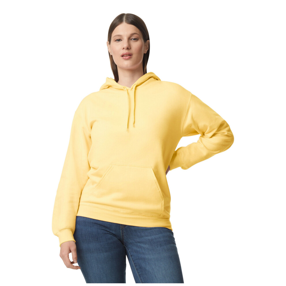 (L, Yellow Haze) Gildan Unisex Adult Softstyle Fleece Midweight Hoodie
