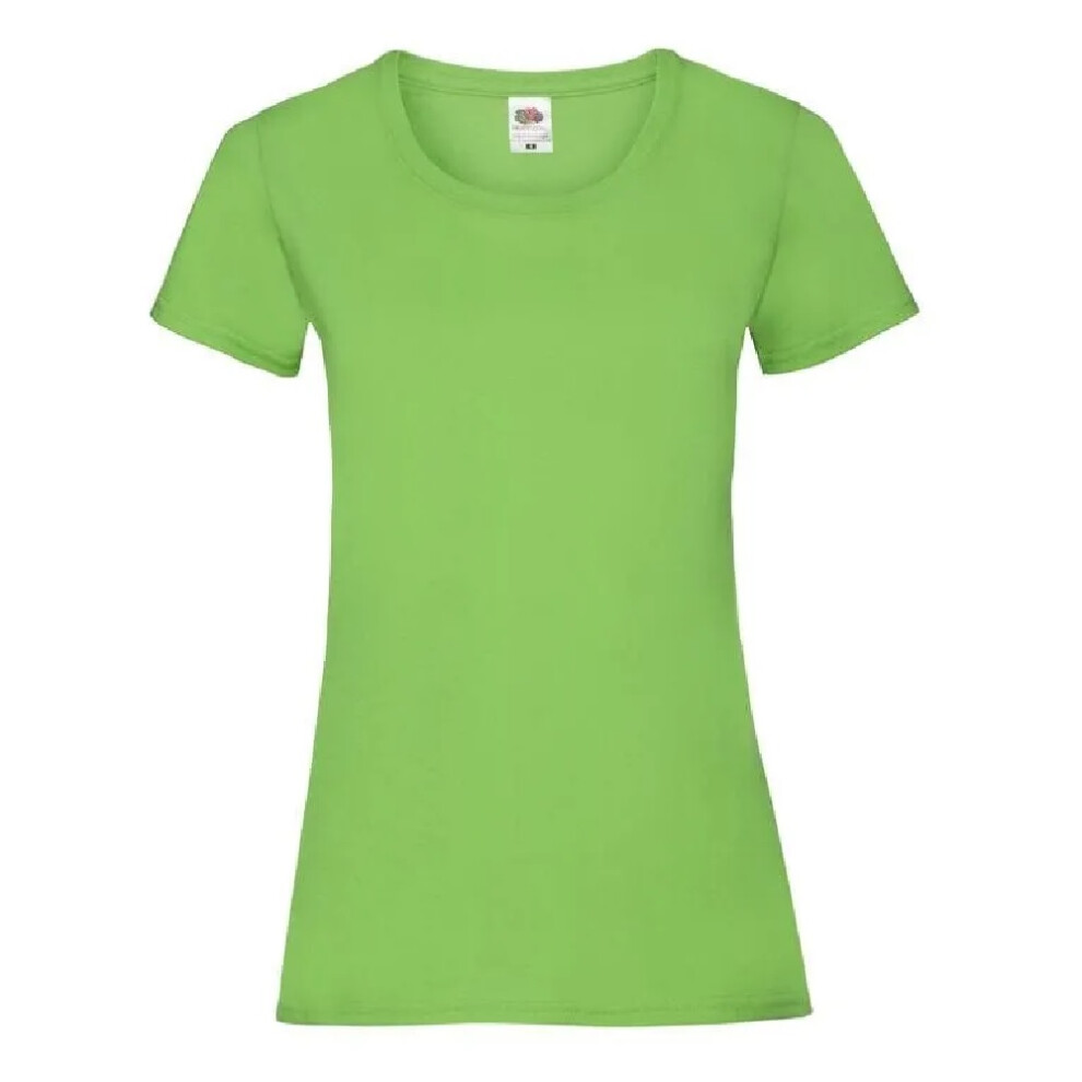 (M, Lime) Fruit Of The Loom Ladies/Womens Lady-Fit Valueweight Short Sleeve T-Shirt (Pack Of 5)