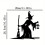 Witch Lantern On Branch Steel Silhouette Metal Wall Art Home Garden Yard  Statue Decoration 2